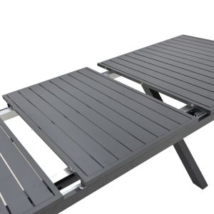 Комплект маса и столове Dagyn Vista 7 части антрацит алуминий 180-240x90x76см