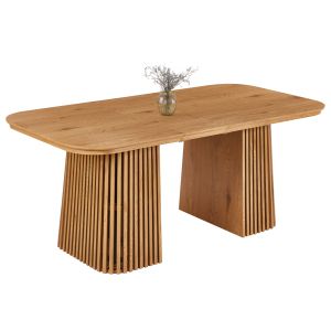 Разтегателна трапезарна маса Verlo HM18436 Mdf в естествен дървен цвят 120/150/180X90X75ВСМ.