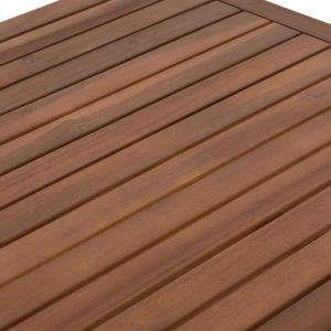 Режисьорска квадратна маса Truyen HM6538 акациево дърво в натурален цвят 70X70X74ВСМ.