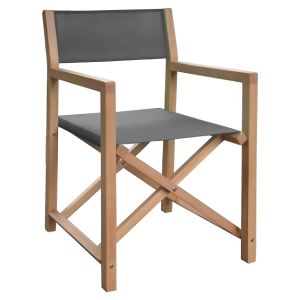 Режисьорски стол Soul HM6524.01 акациево дърво в натурален - сив текстилен 54X51X84ВСМ.