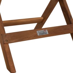 Сгъваема плажна масичка Endo HM6529, акациево дърво - естествен цвят, 45X45X45 височинни см.