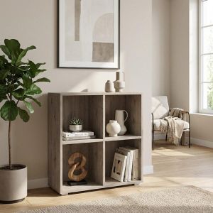 Библиотека/етажерка Smart 4P 18 цвят сив дъб 74X29X76 см