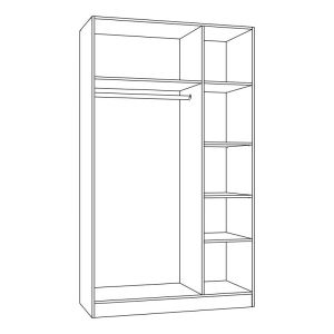 Гардероб Prime 3K 18 цвят кашмир 120X52X205 см