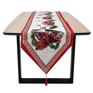 Коледна декоративна пътека/бидър FL632513 червена 33X150 см