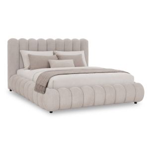 Легло King-size Bubble SM758.03 шенилен плат в светло бежово - за матрак 180X200СМ