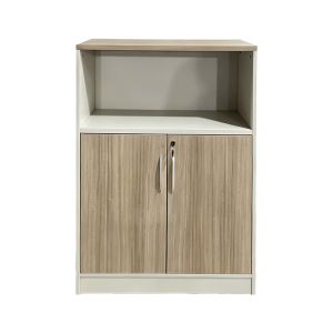 Нисък офис шкаф професионален Greco в дъбово-бежов нюанс 80x40x120см