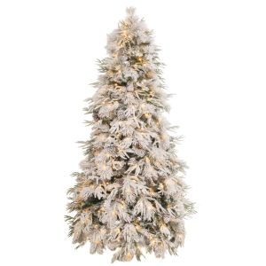 Светещо снежно дръвче Wonderland 240 см с 450 топли бели Led светлини (8 програми)