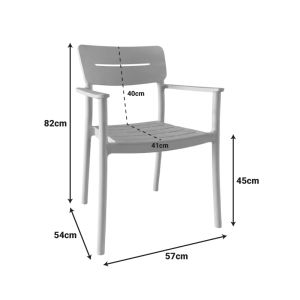 Стол Pilma капучино PP 57x54x82см