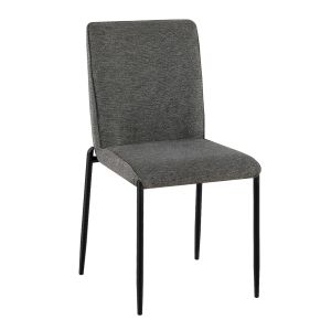 Трапезен стол Breto HM18468.01 сив плат - метални крака в черно 58X46X88ВСМ.