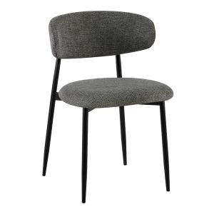 Трапезен стол Kimo HM18459.01 сив плат - метални крака в черно 47X48X78ВСМ.