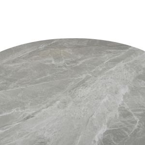 Кръгла трапезарна маса Eragon HM18460.03 с плоч от синтерован камък в цвят сив мрамор Φ120X75HCM