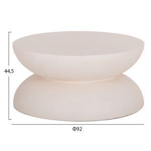 Кръгла холна маса Anna HM18158.02 фиброцимент в бяло - Φ92X44.5HСМ.