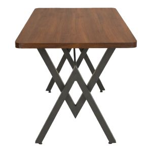 Маса Vertex орех с черен метал 110x70x72см