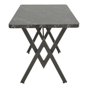 Маса Vertex черен мрамор и метал 110x70x72см