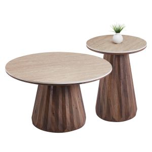 Холни маси 2 бр. Walden HM12108 керамични плотове - Mdf основи φ80+φ46см