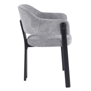 Трапезен стол Direno HM18477.11 сив плат - метални крака в черно 57X58X81.5ВСМ.
