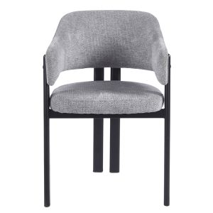 Трапезен стол Direno HM18477.11 сив плат - метални крака в черно 57X58X81.5ВСМ.
