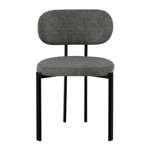 Трапезен стол Vender HM18461.01 сив плат - метални крака в черно 47X48X78ВСМ.