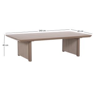 Холна маса Absolution SM6512.02 алуминиев и въже в бежово 140X82X40ВСМ