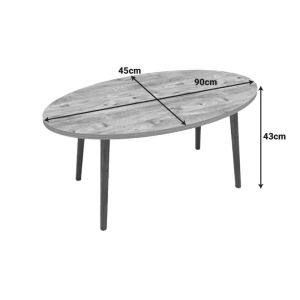 Холна маса Sartori дъб с естествен цвят 90x45x43см