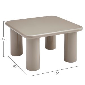 Холна маса Solna HM18453.05 Mdf в гланцов сиво-беж 80X80X45ВСМ.