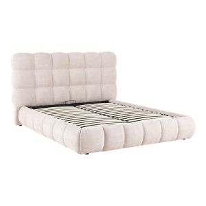 Двойно легло Abena екрю букле плат с място за съхранение 160x200см