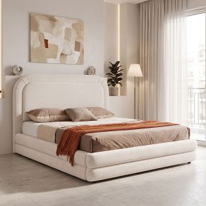 Двойно легло Arlia бежов плат 160x200см