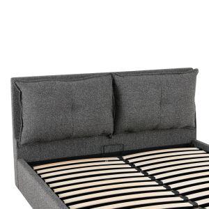 Двойно легло Dorma с място за съхранение, антрацит, плат 160x200 см