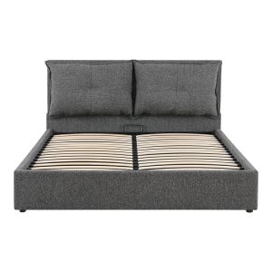 Двойно легло Dorma с място за съхранение, антрацит, плат 160x200 см