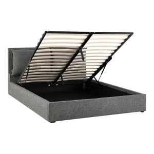Двойно легло Dorma с място за съхранение, антрацит, плат 160x200 см