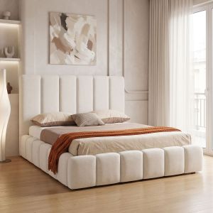 Двойно легло Ferena екрю плат с място за съхранение 160x200см