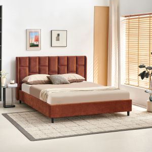 Двойно легло Sensa tile червен плат 160x200см