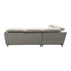 Десен ъглов диван-разтегателен диван Napia бежов плат 249x210x98см