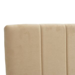 Единично легло Doulia бежово кадифе 100x200см