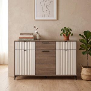 Луксозен комод бюфет Aura Tobacco cashmere- цвят тютюн с кашмир 68X40X152СМ