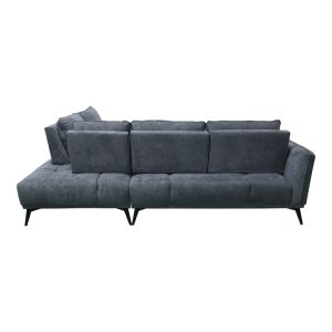 Ляв ъглов диван Belanza антрацит плат 265x213x90см