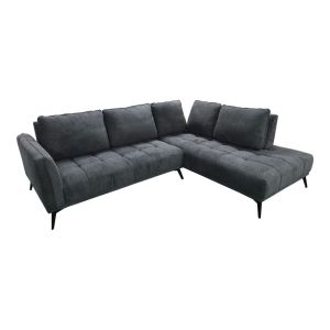 Ляв ъглов диван Belanza антрацит плат 265x213x90см