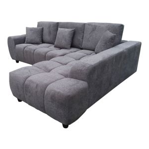 Ляв ъглов диван Londe сив плат 273x211x92см