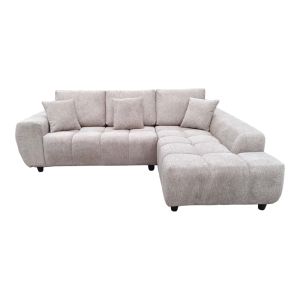 Ляв ъглов диван Londe сиво-бежов плат 273x211x92см