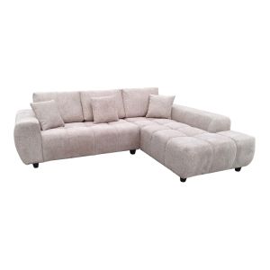 Ляв ъглов диван Londe сиво-бежов плат 273x211x92см