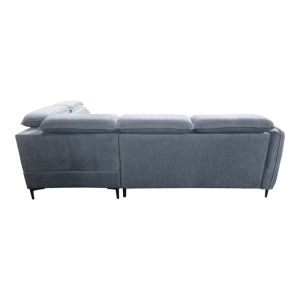 Ляв ъглов диван-разтегателен диван Napia антрацит плат 249x210x98см