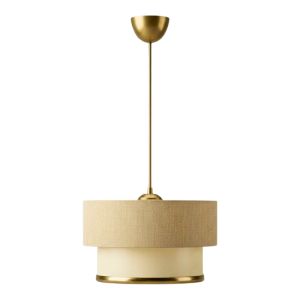 Полилей Lembar LED E27 бежова със злато D30x20см