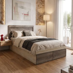 Полу-единично легло Olympus с чекмедже в цвят кастильо торо 120x200 см