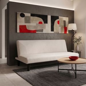 Разтегателен диван Kedran 3-местен, бежов, плат 166x75.5x70см