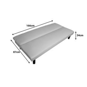 Разтегателен диван Kedran 3-местен, бежов, плат 166x75.5x70см
