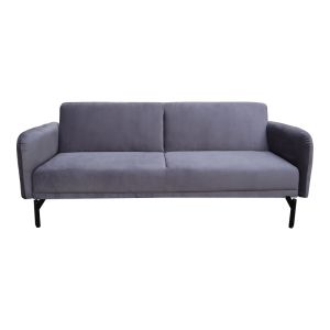 Разтегателен диван Veluto 3-местен антрацит кадифе 197x85x83см