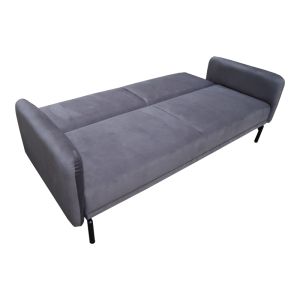 Разтегателен диван Veluto 3-местен антрацит кадифе 197x85x83см