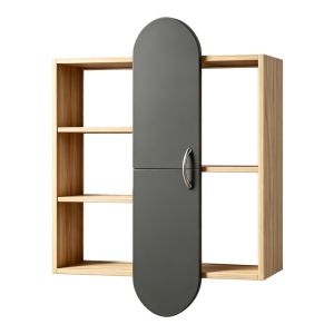 Стенен рафт Jonna sonoma с антрацит MDF 60x10x80см