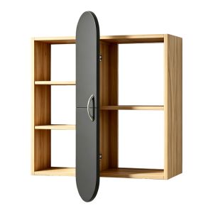Стенен рафт Jonna sonoma с антрацит MDF 60x10x80см