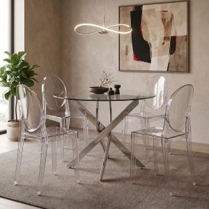 Стол Narova PC прозрачен 40x45x92см